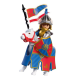PLAYMOBIL KNIGHTS ΑΡΧΗΓΟΣ ΛΕΟΝΤΟΚΑΡΔΩΝ ΙΠΠΟΤΩΝ ΜΕ ΑΛΟΓΟ 72119