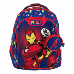 MUST ΤΣΑΝΤΑ ΔΗΜΟΤΙΚΟΥ AVENGERS IRON MAN BLUE 3 ΘΕΣΕΩΣ 506365