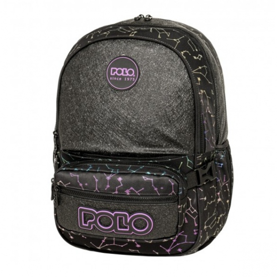 POLO ΤΣΑΝΤΑ ZIPPY ΜΑΥΡΟ ΡΟΖ SKY 901080-8446