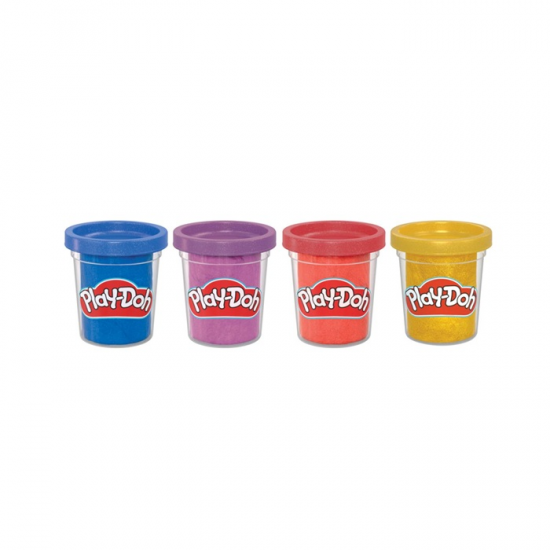 HASBRO PLAY-DOH ΠΛΑΣΤΕΛΙΝΗ ΣΕΤ 4 BAZAKIA ΜΕΤΑΛΛΙΚΑ ΧΡΩΜΑΤΑ G1737