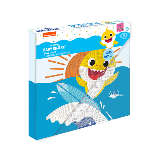 DIAMOND DOTZ ΚΑΤΑΣΚΕΥΗ ΨΗΦΙΔΩΤΟ BOX 28x28cm DOTZBOX BABY SHARK DBX.087