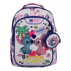 MUST ΤΣΑΝΤΑ ΔΗΜΟΤΙΚΟΥ 3 ΘΗΚΕΣ DISNEY STITCH ANGEL OHANA 565773