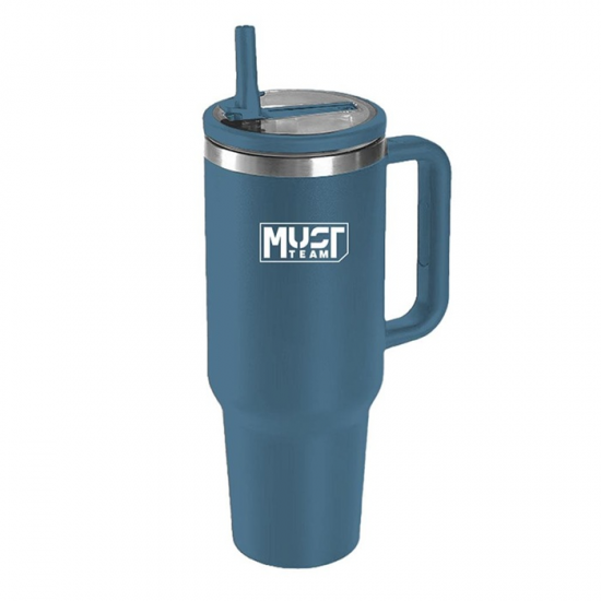 MUST ΠΟΤΗΡΙ ΑΝΟΞΕΙΔΩΤΟ ΘΕΡΜΟΣ ΜΠΛΕ 900ML ΜΕ ΚΑΛΑΜΑΚΙ 587164