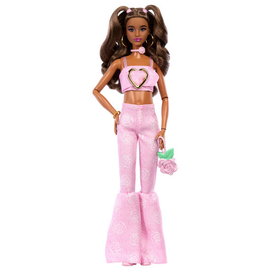 MATTEL BARBIE DELUXE STYLE ΚΟΥΚΛΑ ΜΕ ΡΟΖ ΚΑΜΠΑΝΑ ΤΖΗΝ JJN72