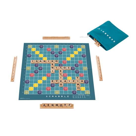 MATTEL ΕΠΙΤΡΑΠΕΖΙΟ ΠΑΙΧΝΙΔΙ SCRABBLE ΜΕ ΞΥΛΙΝΑ ΓΡΑΜΜΑΤΑ JLJ58