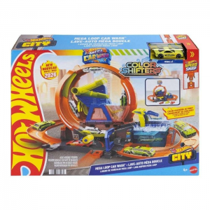MATTEL HOT WHEELS ΠΛΥΝΤΗΡΙΟ ΧΡΩΜΟΚΕΡΑΥΝΩΝ MEGA LOOP ΣΕΤ ΠΑΙΧΝΙΔΙΟΥ JHL97