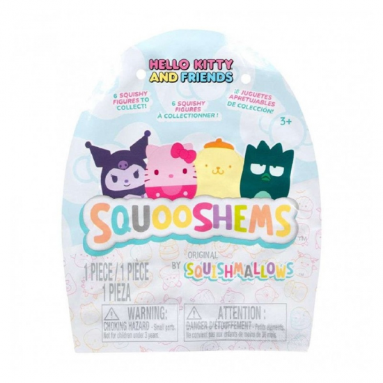 SQUISHMALLOWS SQUOOSHEMS SANRIO ΣΑΚΟΥΛΑΚΙ ΜΕ ΖΟΥΛΗΧΤΗ ΦΙΓΟΥΡΑ 6ΕΚ. HELLO KITTY AND FRIENDS