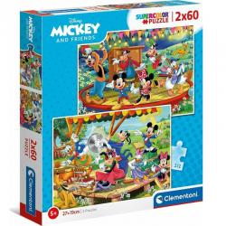 CLEMENTONI PUZZLE 2Χ60 ΤΕΜ SUPER COLOR MICKEY MOUSE 87487 / 21620