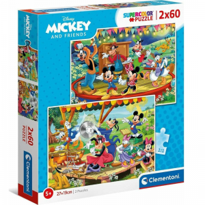 CLEMENTONI PUZZLE 2Χ60 ΤΕΜ SUPER COLOR MICKEY MOUSE 87487 / 21620