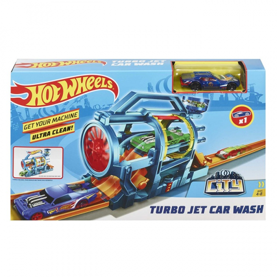 HOT WHEELS ΑΝΑΔΙΠΛΟΥΜΕΝΗ ΠΙΣΤΑ - TURBO JET CAR WASH FJN34 / FJN35