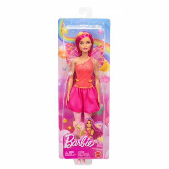 MATTEL BARBIE DOLL FAIRY ΜΠΑΛΑΡΙΝΑ ΡΟΖ ΦΤΕΡΑ FWK85 / JKB63