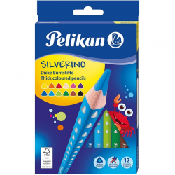 PELIKAN ΞΥΛΟΜΠΟΓΙΕΣ 12 ΧΡΩΜΑΤΩΝ ΧΟΝΤΡΕΣ ΤΡΙΓΩΝΕΣ SILVERINO 700627 PELIKAN ΞΥΛΟΜΠΟΓΙΕΣ 12 ΧΡΩΜΑΤΩΝ ΧΟΝΤΡΕΣ ΤΡΙΓΩΝΕΣ SILVERINO 700627