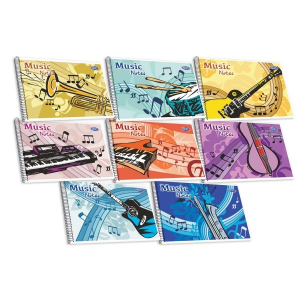 SKAG ΤΕΤΡΑΔΙΟ ΜΟΥΣΙΚΗΣ ΣΠΙΡΑΛ ΠΛΑΓΙΟ 17Χ25 Φ40 ΦΑΡΔΙΑ ΓΡΑΜΜΩΣΗ