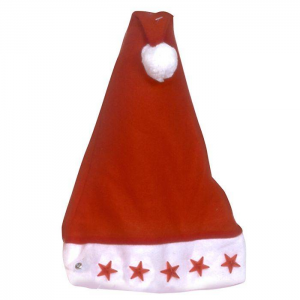 ΧΡΙΣΤΟΥΓΕΝΝΙΑΤΙΚΟ ΣΚΟΥΦΑΚΙ ΚΟΚΚΙΝΟ  ΑΓΙΟΥ ΒΑΣΙΛΗ ΜΕ ΦΩΤΑΚΙΑ  93-1424