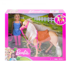 MATTEL BARBIE ΜΕ ΑΛΟΓΟ FXH13