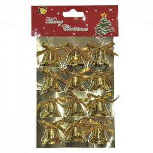 ΧΡΙΣΤΟΥΓΕΝΝΙΑΤΙΚΑ ΚΑΜΠΑΝΑΚΙΑ ΧΡΥΣΑ ΣΕΤ 12 ΤΕΜ. 93-1321