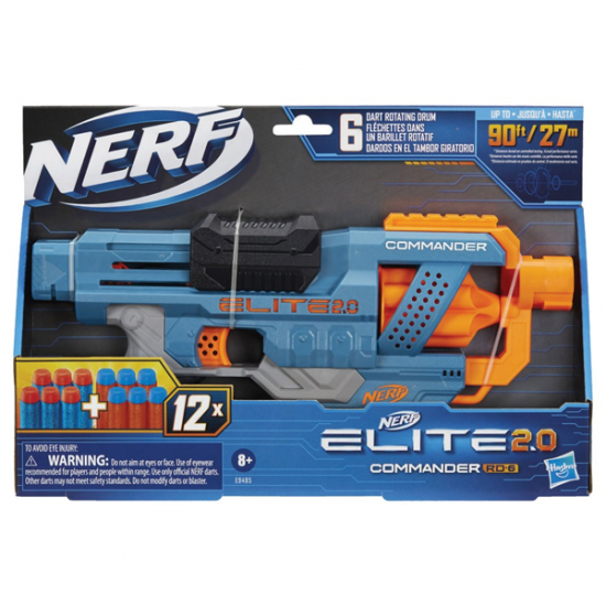 HASBRO NERF ELITE 2.0 COMMANDER RD-6 BLASTER ΜΕ 12 ΒΕΛΑΚΙΑ E9485