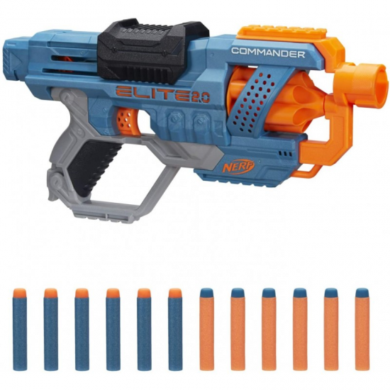 HASBRO NERF ELITE 2.0 COMMANDER RD-6 BLASTER ΜΕ 12 ΒΕΛΑΚΙΑ E9485