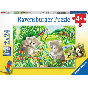 RAVENSBURGER PUZZLE 2Χ24 ΤΕΜ COALLA AND PANDA 07820
