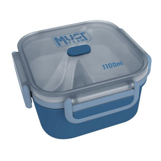 MUST ΦΑΓΗΤΟΔΟΧΕΙΟ ΠΛΑΣΤΙΚΟ 1100ML ΜΕ ΚΟΥΤΑΛΙ ΚΑΙ ΠΙΡΟΥΝΙ ΜΠΛΕ 585730 MUST ΦΑΓΗΤΟΔΟΧΕΙΟ ΠΛΑΣΤΙΚΟ 1100ML ΜΕ ΚΟΥΤΑΛΙ ΚΑΙ ΠΙΡΟΥΝΙ ΜΠΛΕ 585730