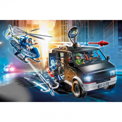 PLAYMOBIL CITY ACTION - ΑΣΤΥΝΟΜΙΚΟ ΕΛΙΚΟΠΤΕΡΟ ΚΑΙ ΛΗΣΤΕΣ ΜΕ ΒΑΝ 70575