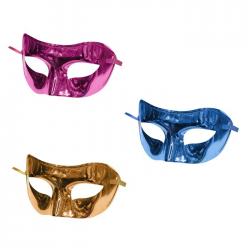 ΑΠΟΚΡΙΑΤΙΚΟ ΜΑΣΚΑ ΚΟΚΑΛΙΝΗ ΜΟΝΟΧΡΩΜΗ ΓΥΑΛΙΣΤΕΡΗ 17x9cm 3-2137