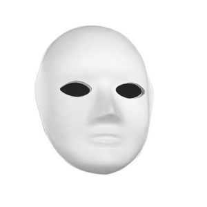 ΑΠΟΚΡΙΑΤΙΚΗ ΛΕΥΚΗ ΜΑΣΚΑ ΧΕΙΡΟΤΕΧΝΙΑΣ 24x19cm 3-1626