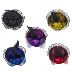 ΑΠΟΚΡΙΑΤΙΚΟ ΚΛΙΠ ΚΑΠΕΛΟ ΛΟΥΛΟΥΔΙ ΔΙΑΦΟΡΑ ΣΧΕΔΙΑ Φ=14cm 3-460