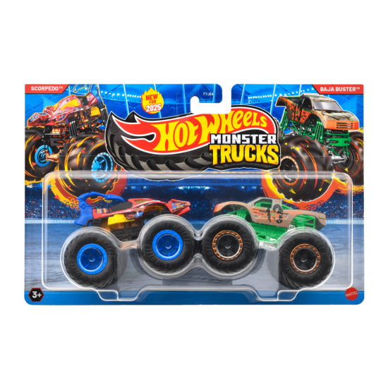 MATTEL HOT WHEELS ΟΧΗΜΑΤΑ MONSTER TRUCKS ΣΕΤ ΤΩΝ 2 SCORPEDO VS BAJA BUSTER FYJ64 / JCC64