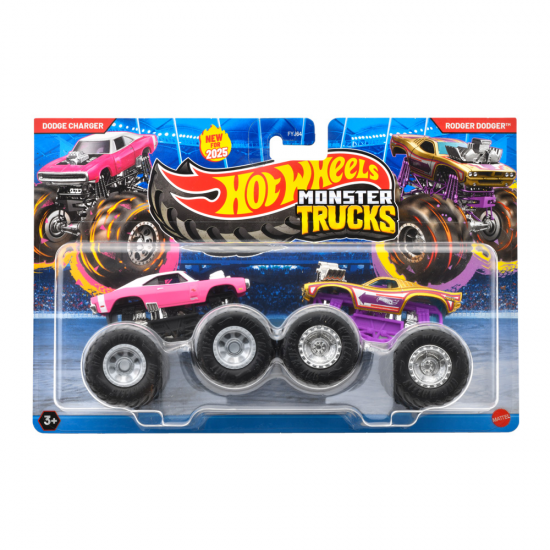 MATTEL HOT WHEELS ΟΧΗΜΑΤΑ MONSTER TRUCKS ΣΕΤ ΤΩΝ 2 DODGE CHARGER VS RODGER DODGER FYJ64 / JCC79