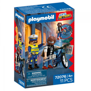 PLAYMOBIL ΑΣΤΥΝΟΜΙΚΟΣ ΚΑΙ ΚΛΕΦΤΗΣ ΠΟΔΗΛΑΤΩΝ 72076
