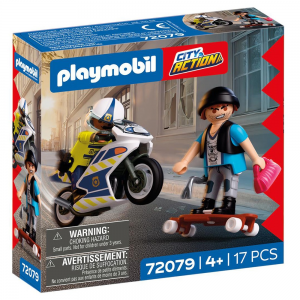 PLAYMOBIL ΑΣΤΥΝΟΜΙΚΗ ΚΑΤΑΔΙΩΞΗ ΜΕ ΜΟΤΟΣΙΚΛΕΤΑ 72079