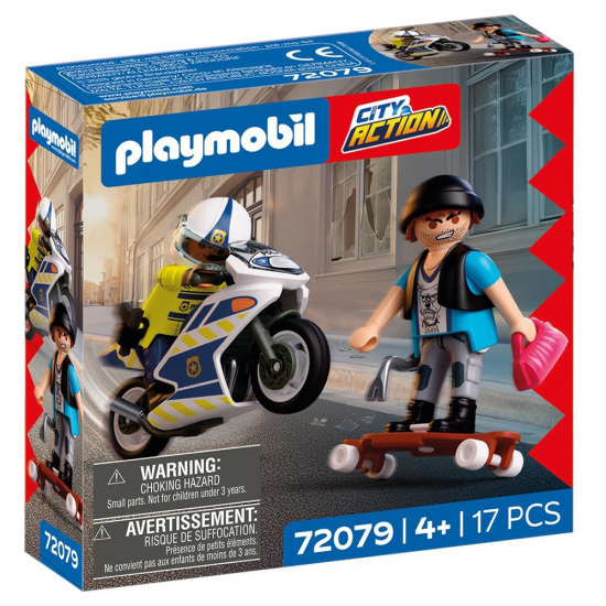 PLAYMOBIL ΑΣΤΥΝΟΜΙΚΗ ΚΑΤΑΔΙΩΞΗ ΜΕ ΜΟΤΟΣΙΚΛΕΤΑ 72079