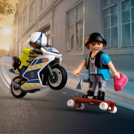 PLAYMOBIL ΑΣΤΥΝΟΜΙΚΗ ΚΑΤΑΔΙΩΞΗ ΜΕ ΜΟΤΟΣΙΚΛΕΤΑ 72079