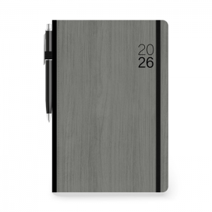 ΤΡΙΠΕΡΙΝΑΣ ΗΜΕΡΟΛΟΓΙΟ ΗΜΕΡΗΣΙΟ ECO ΜΕ ΛΑΣΤΙΧΟ ΚΑΙ ΔΩΡΟ ΣΤΥΛΟ 2026 14Χ21 ΓΚΡΙ 891648