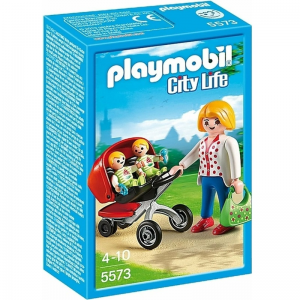 PLAYMOBIL ΜΑΜΑ ΜΕ ΔΙΔΥΜΑ ΚΑΙ ΚΑΡΟΤΣΑΚΙ 5573