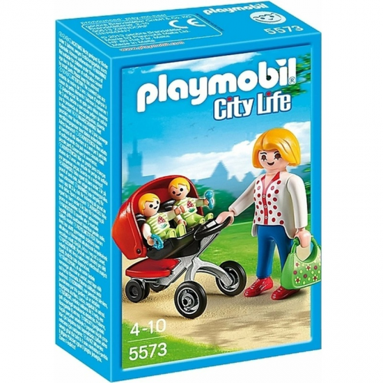 PLAYMOBIL ΜΑΜΑ ΜΕ ΔΙΔΥΜΑ ΚΑΙ ΚΑΡΟΤΣΑΚΙ 5573