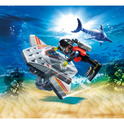 PLAYMOBIL CITY ACTION - ΕΠΙΧΕΙΡΗΣΗ ΔΙΑΣΩΣΗΣ ΜΕ ΚΑΤΑΔΥΤΙΚΟ SCOOTER 70145