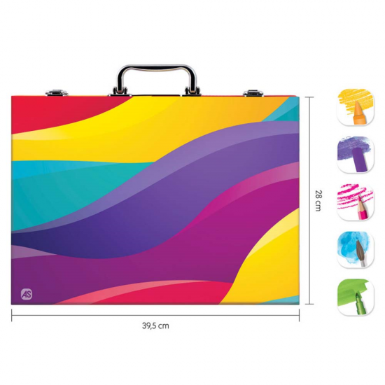 HAPPIHOBBI ΚΑΣΕΤΙΝΑ ΖΩΓΡΑΦΙΚΗΣ ΞΥΛΙΝΗ DELUXE ΟΥΡΑΝΙΟ ΤΟΞΟ ΜΕ 100 ΑΞΕΣΟΥΑΡ 1038-82057