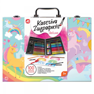 HAPPIHOBBI ΚΑΣΕΤΙΝΑ ΖΩΓΡΑΦΙΚΗΣ ΞΥΛΙΝΗ DELUXE ΜΟΝΟΚΕΡΟΣ  ΜΕ 100 ΑΞΕΣΟΥΑΡ 1038-82058