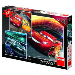 DINO PUZZLE CARS 3 ΑΓΩΝΙΣΤΙΚΑ 3Χ55 ΤΕΜ. 33524