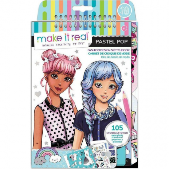 MAKE IT REAL - FASHION DESIGN SKETCHBOOK PASTEL POP 3205